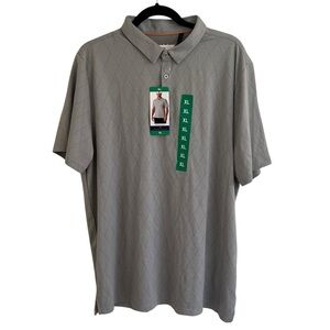 Modern Ambition Gray Short Sleeve Polo Shirt NWT XL